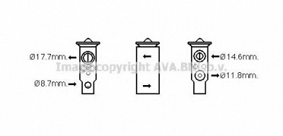 AVA QUALITY COOLING dn1380 -  Расширительный клапан, кондиционер